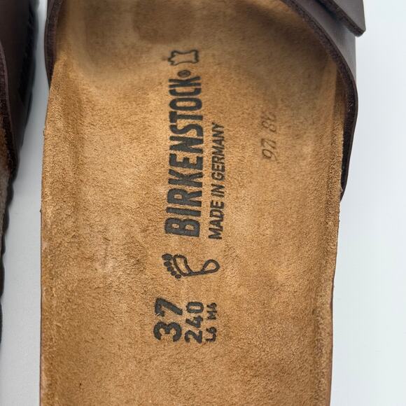 Birkenstock Unisex Madrid BS Sandal Buckle Slip On Dark Brown Size USW6/M4 EU37 - Picture 5 of 7